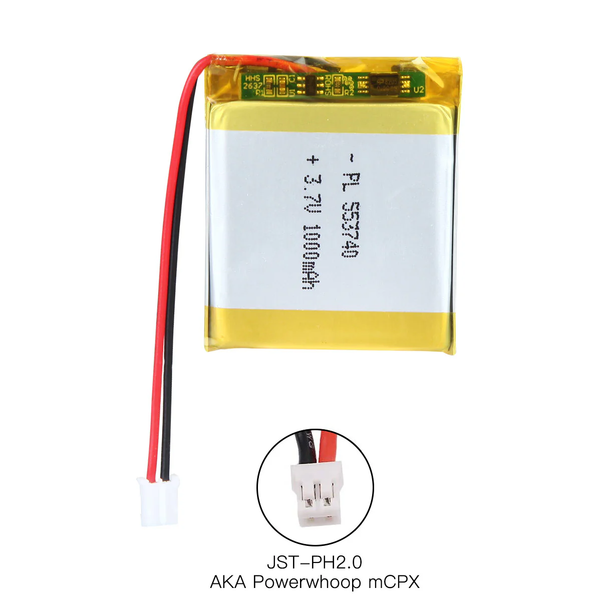 YDL 3.7V 1000mAh 553740 Rechargeable Lithium Polymer Battery Length 42mm - Image 6