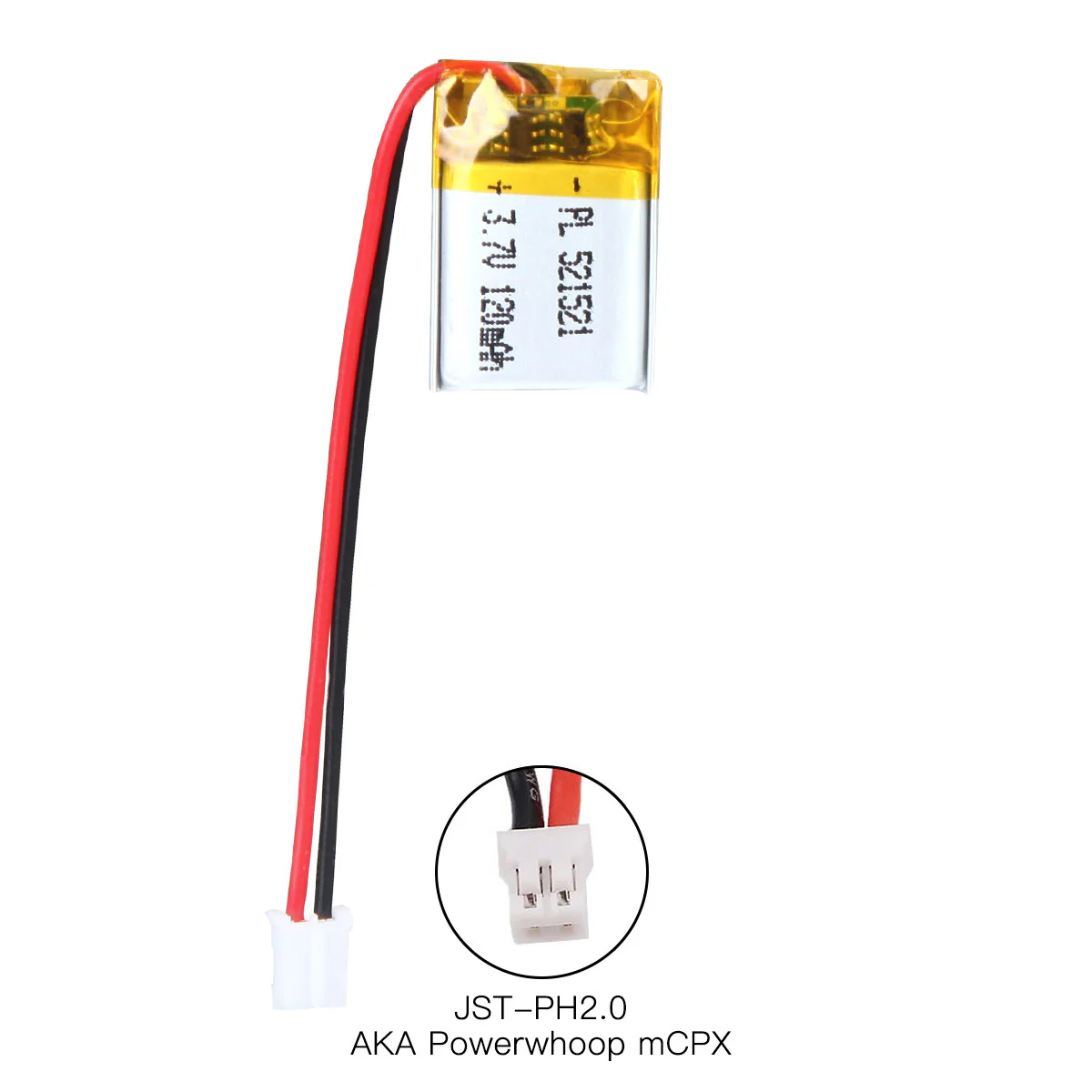 YDL 3.7V 120mAh 521521 Rechargeable Lithium Polymer Battery Length 23mm - Image 6