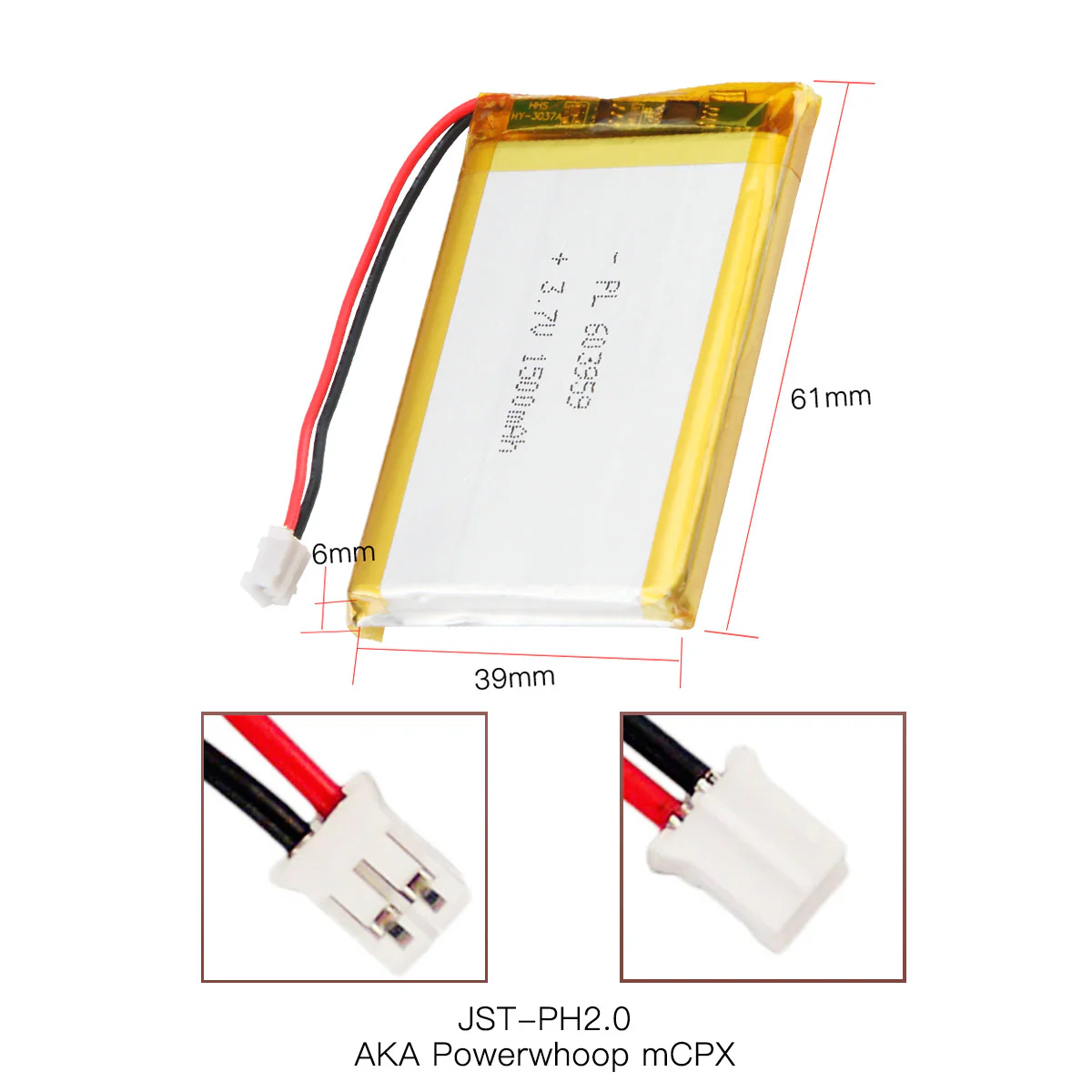 3.7V 1500mAh 603959 Rechargeable Lithium Polymer Battery Length 61mm - Image 5