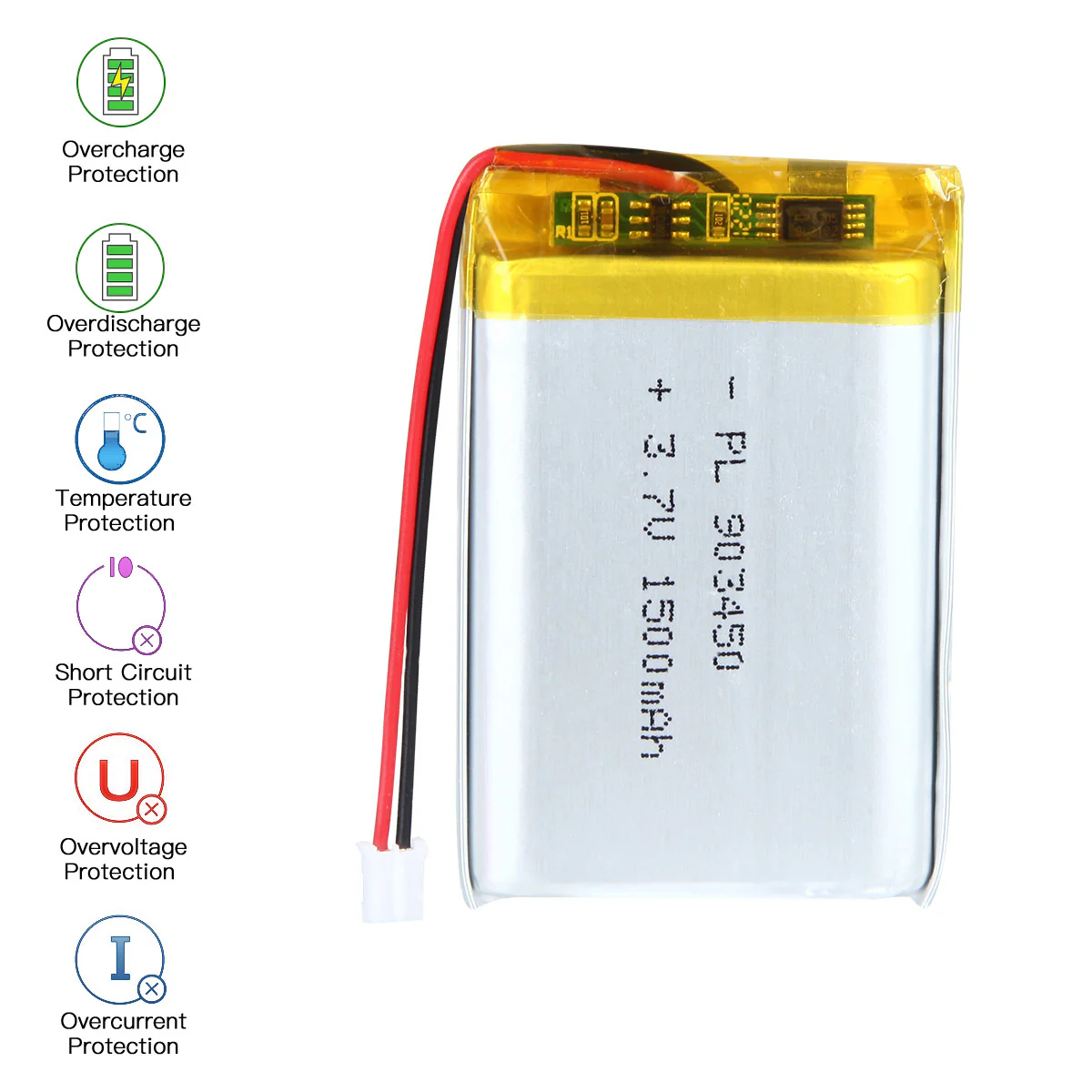 3.7V 1500mAh 903450 Rechargeable Lithium Polymer Battery - Image 6