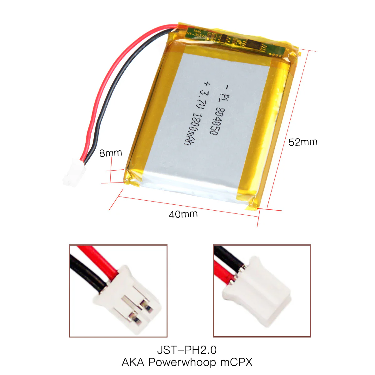 3.7V 2000mAh 804050 Rechargeable Lithium Polymer Battery - Image 5