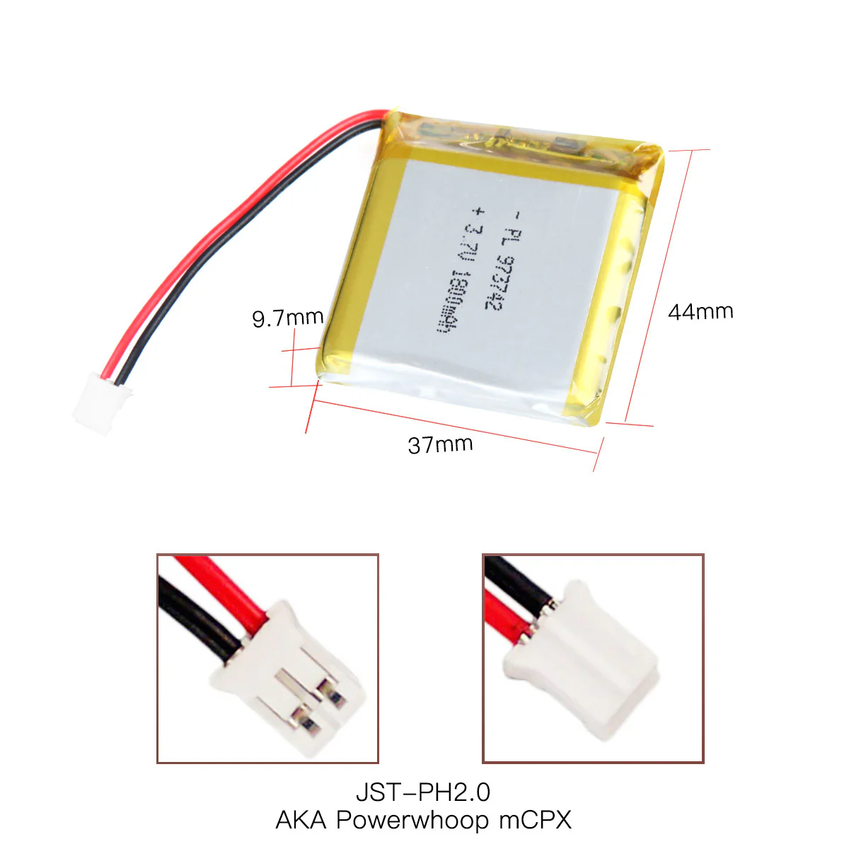 YDL 3.7V 1800mAh 973742 Rechargeable Lithium Polymer Battery Length 44mm - Image 5