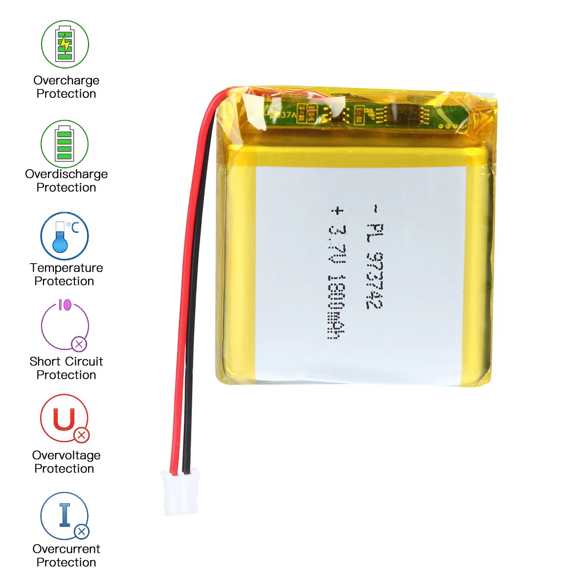 YDL 3.7V 1800mAh 973742 Rechargeable Lithium Polymer Battery Length 44mm - Image 6