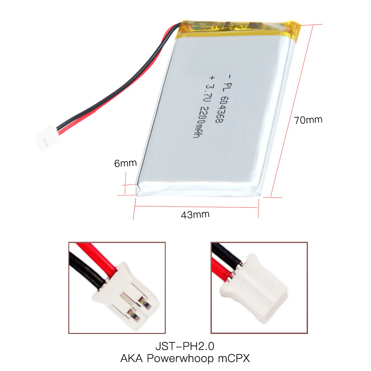 YDL 3.7V 2200mAh 903462 Rechargeable Lithium Polymer Battery - Image 4