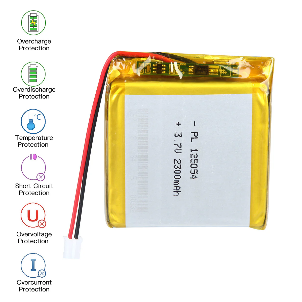 YDL 3.7V 4000mAh 125054 Rechargeable Lithium Polymer Battery - Image 5