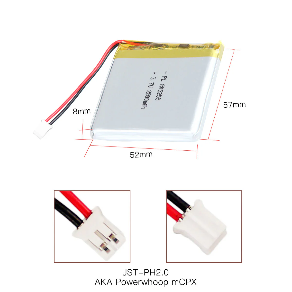 YDL 3.7V 2800mAh 805255 Rechargeable Lithium Polymer Battery - Image 4