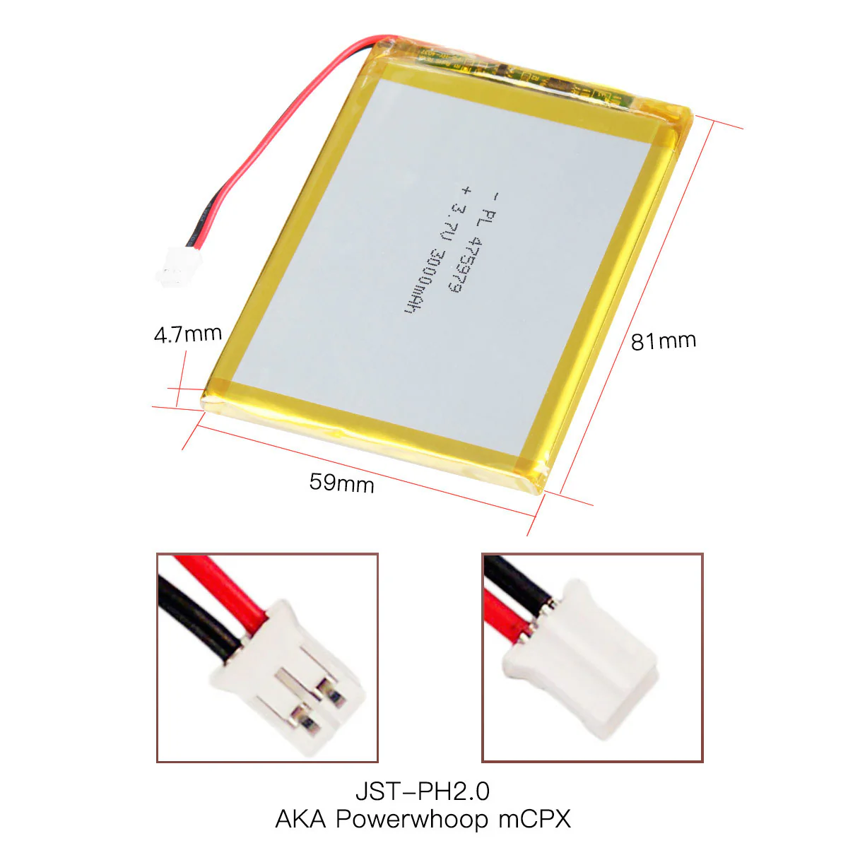 YDL 3.7V 3000mAh 475979 Rechargeable Lithium Polymer Battery - Image 4