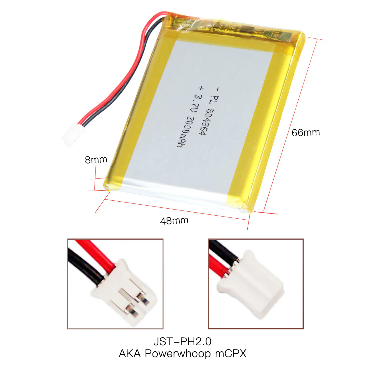 YDL 3.7V 3000mAh 804864 Lithium Polymer Battery Pack - Image 4