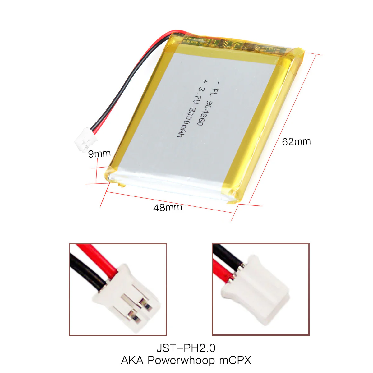 YDL 3.7V 3000mAh 904860 Rechargeable Lithium Polymer Battery - Image 4