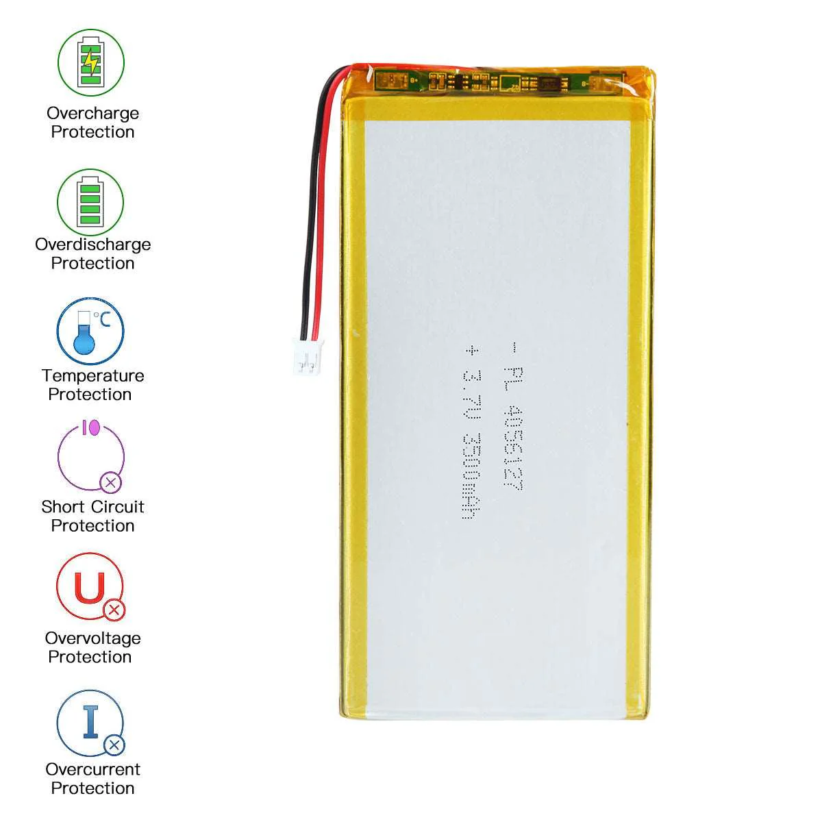 3.7V 3500mAh 4056127 Lithium Polymer Battery - Image 3