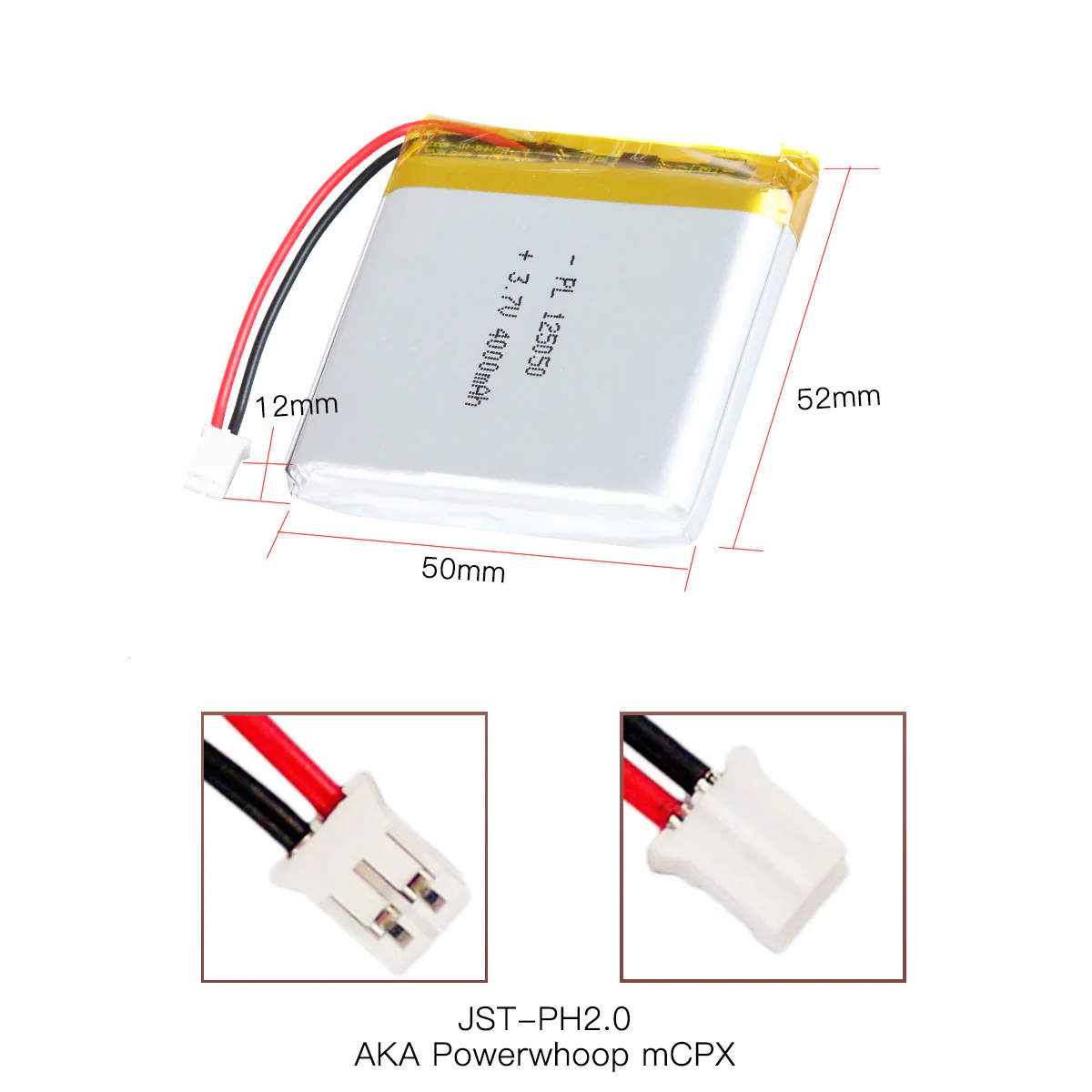 YDL 3.7V 4000mAh 125050 Rechargeable Lithium Polymer Battery - Image 4