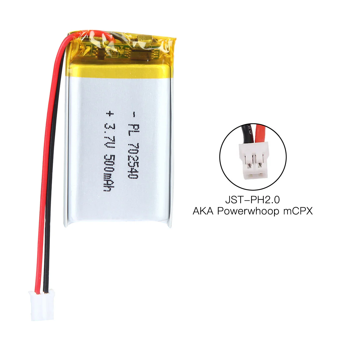 YDL 3.7V 500mAh 702540 Rechargeable Lithium Polymer Battery Length 42mm - Image 6