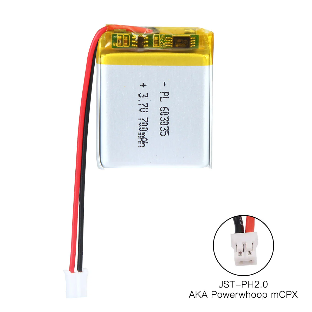 YDL 3.7V 600mAh 603035 Rechargeable Lithium Polymer Battery - Image 4