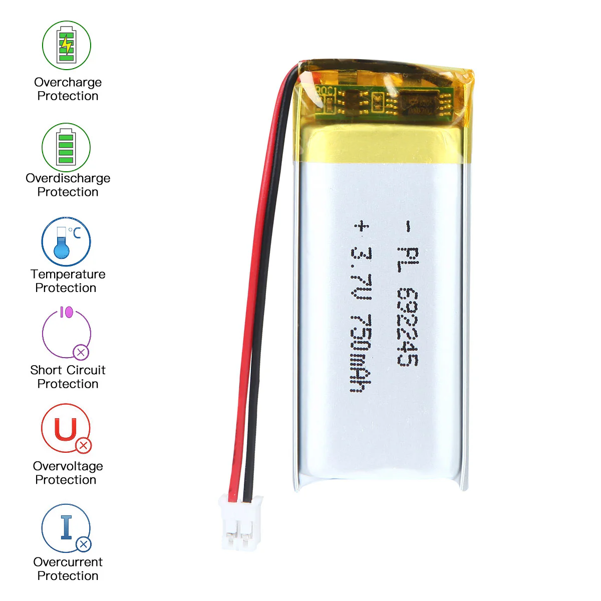YDL 3.7V 750mAh 692245 Rechargeable Lithium Polymer Battery - Image 5