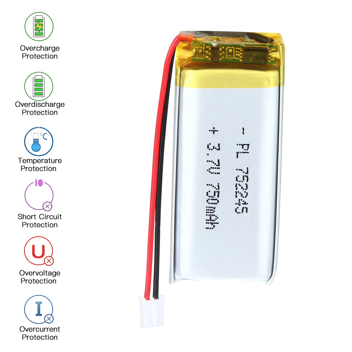 YDL 3.7V 750mAh 752245 Rechargeable Lithium Polymer Battery - Image 5