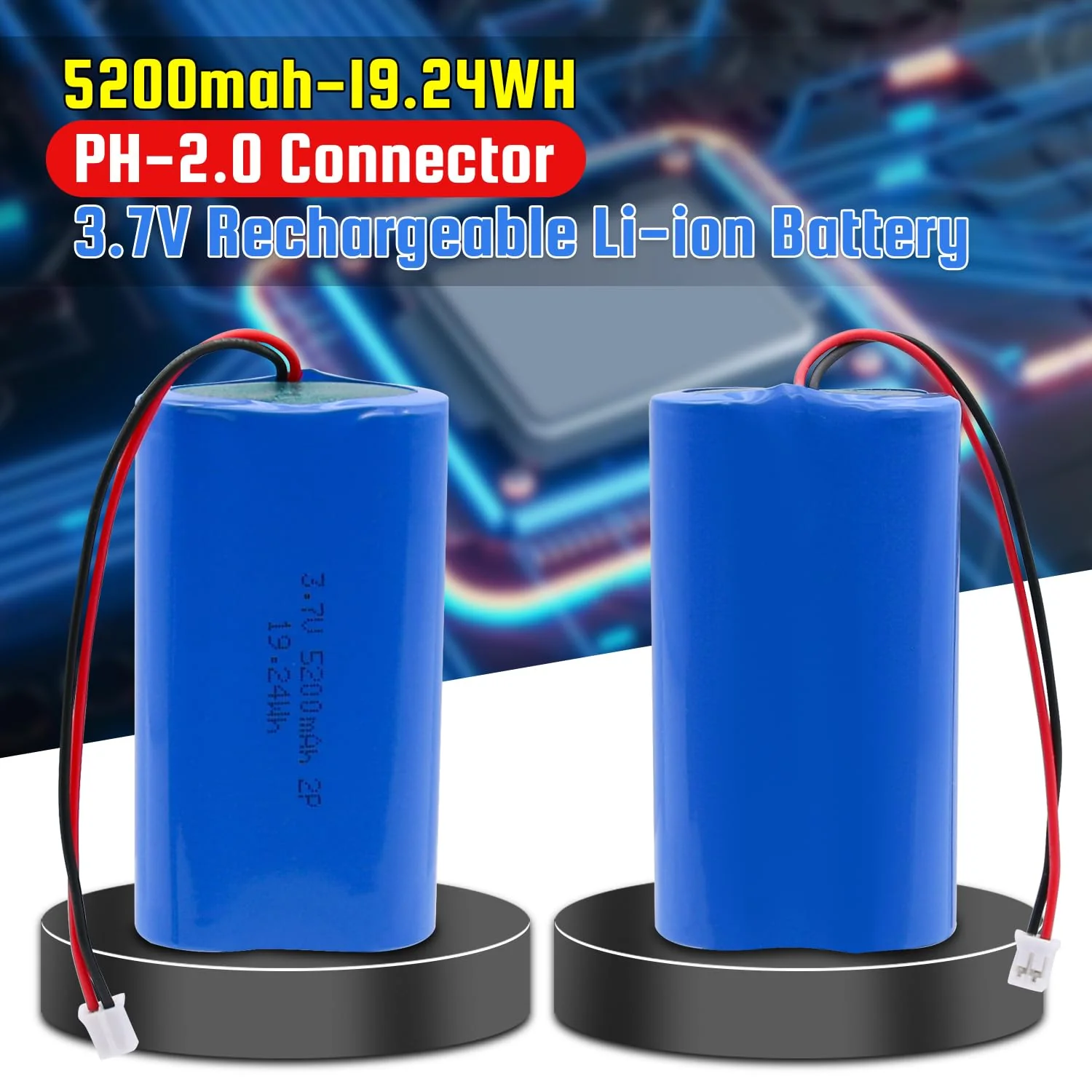 YDL 3.7V 5200mAh Li-ion Rechargeable Batteries for Electronics, Toys, Lighting, Equipment - Image 5