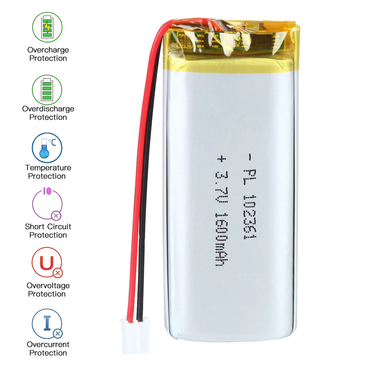 3.7V 1600mAh 102361 Rechargeable Lithium Polymer Battery - Image 4