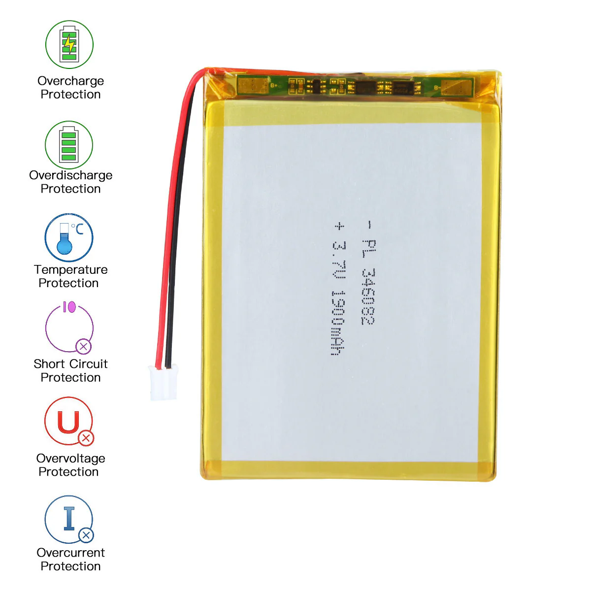 3.7V 1900mAh 346082 Rechargeable Lithium Polymer Battery - Image 4