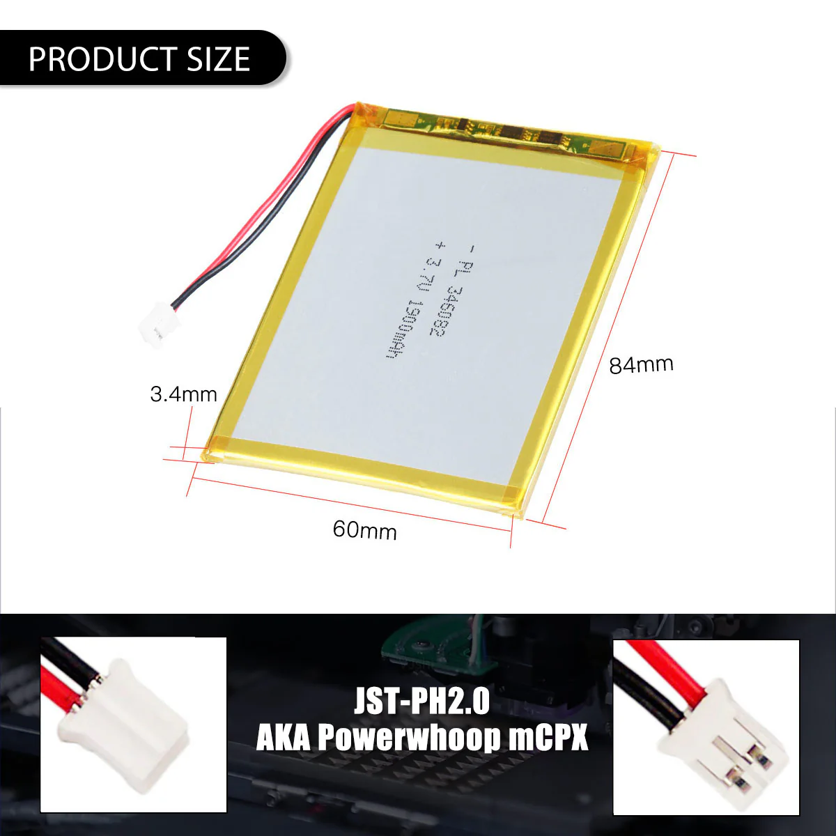 3.7V 1900mAh 346082 Rechargeable Lithium Polymer Battery - Image 5