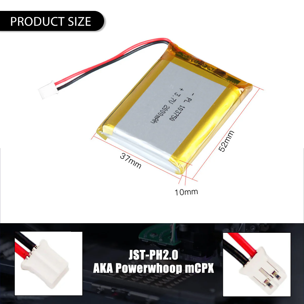 3.7V 2000mAh 103750 Rechargeable Lithium Polymer Battery - Image 5