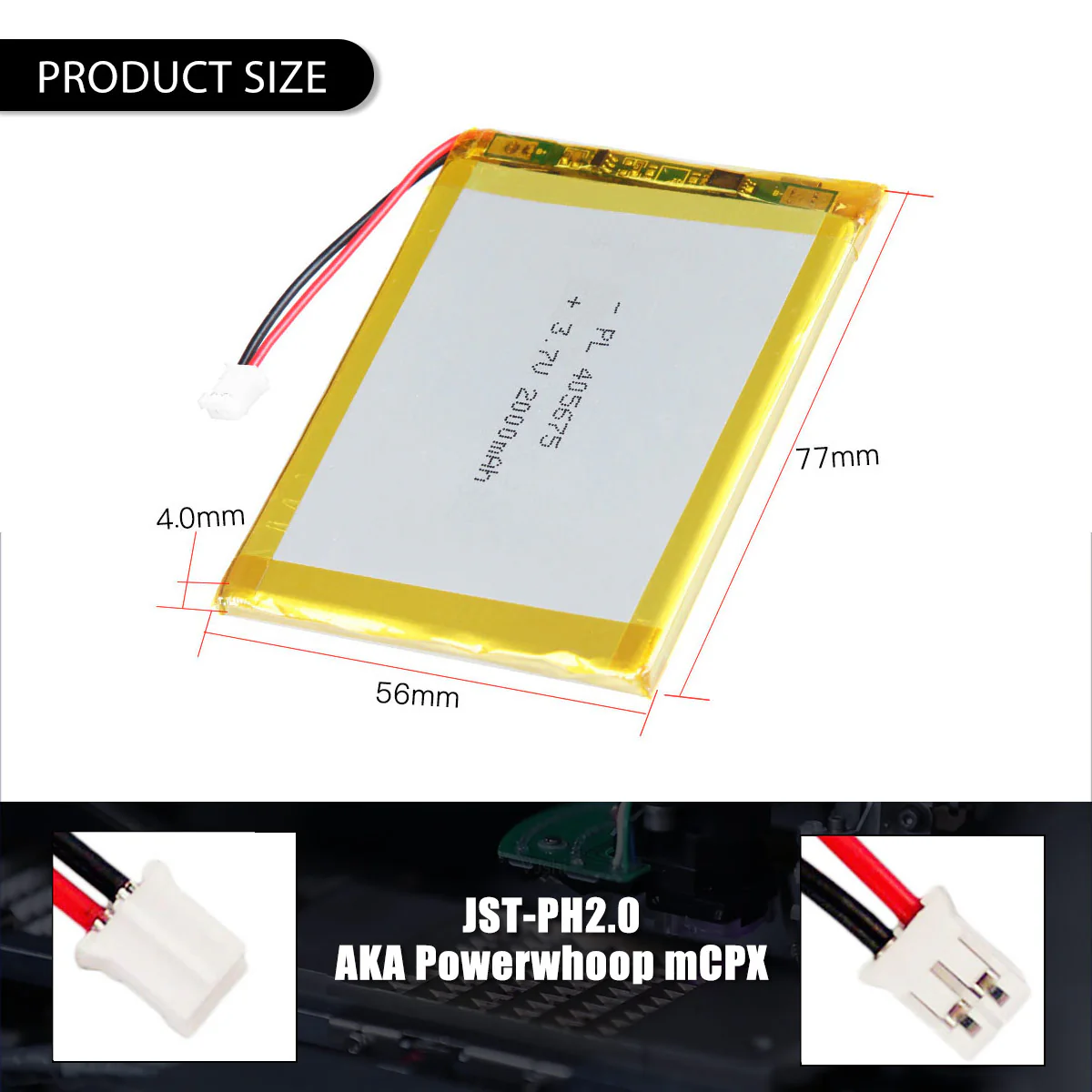 3.7V 2000mAh 405675 Rechargeable Lithium Polymer Battery - Image 5