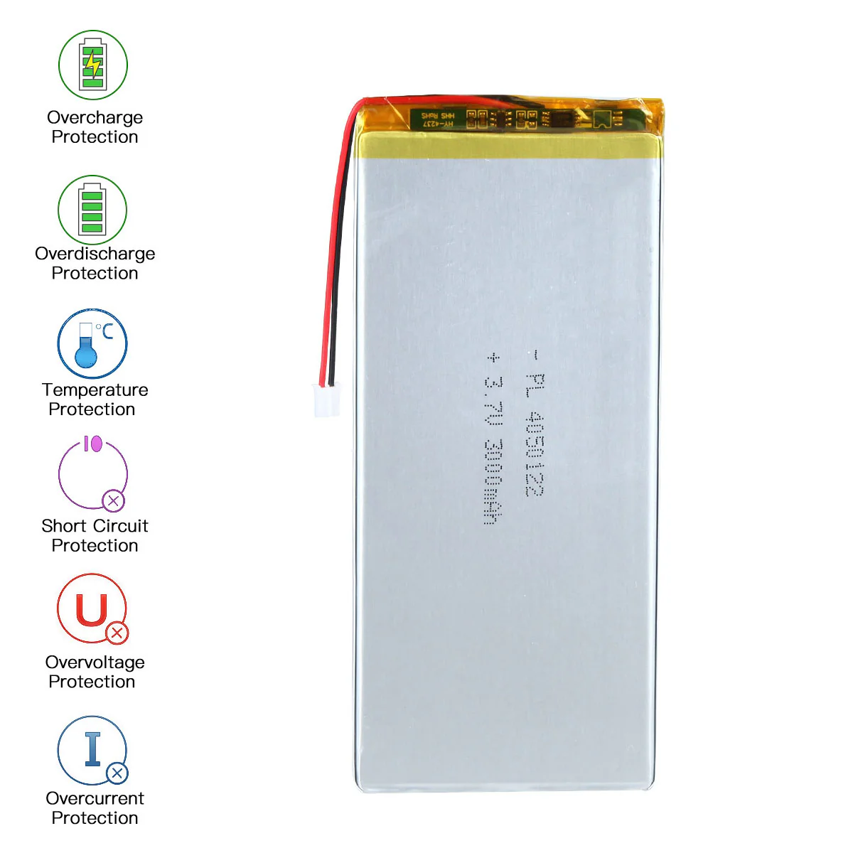 3.7V 3000mAh 4050122 Rechargeable Lithium Polymer Battery - Image 4