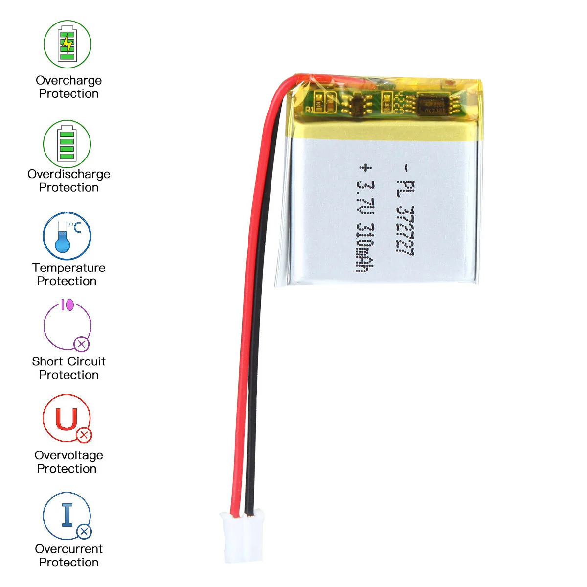 3.7V 310mAh 372727 Rechargeable Lithium Polymer Battery - Image 4