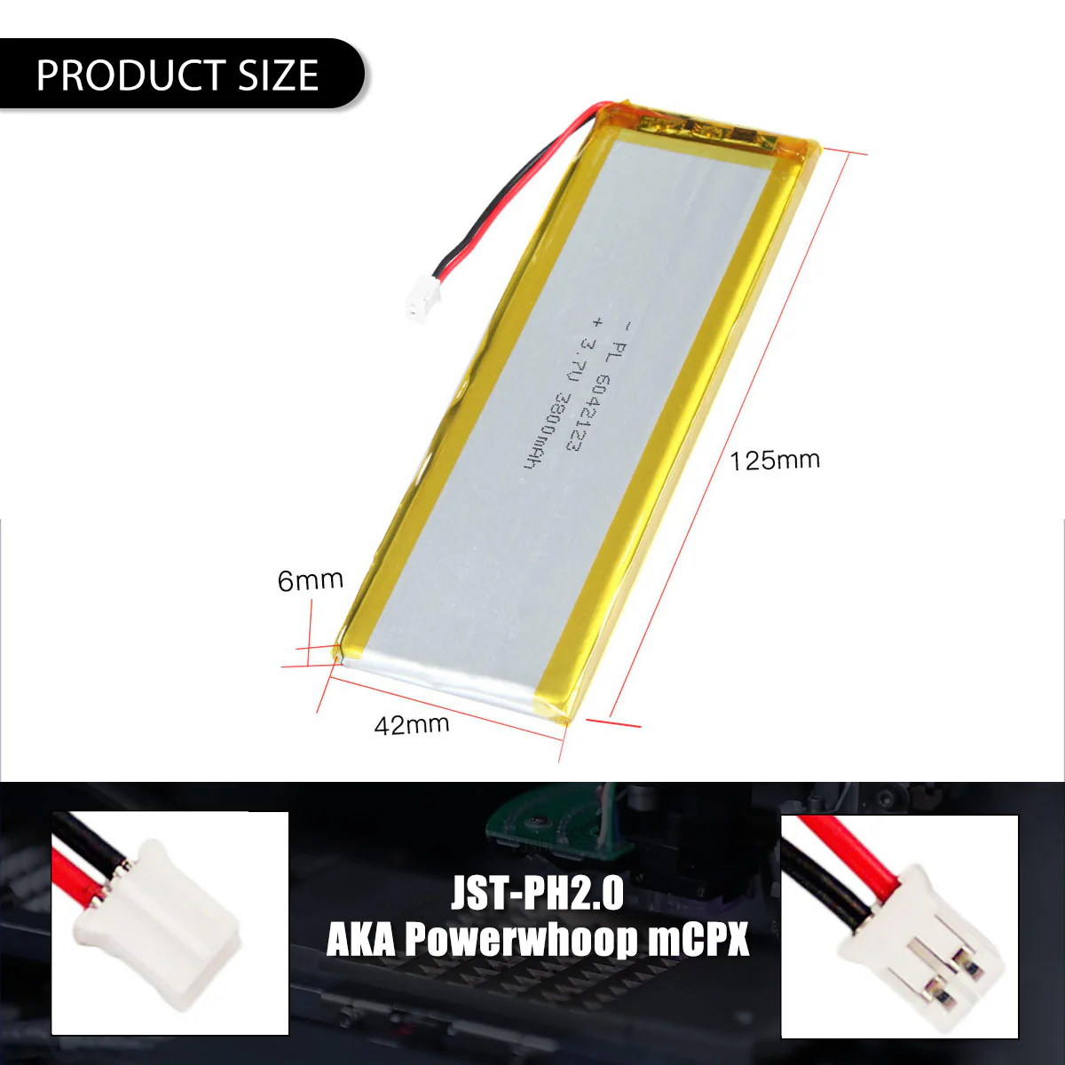 3.7V 3800mAh 6042123 Rechargeable Lithium Polymer Battery - Image 5