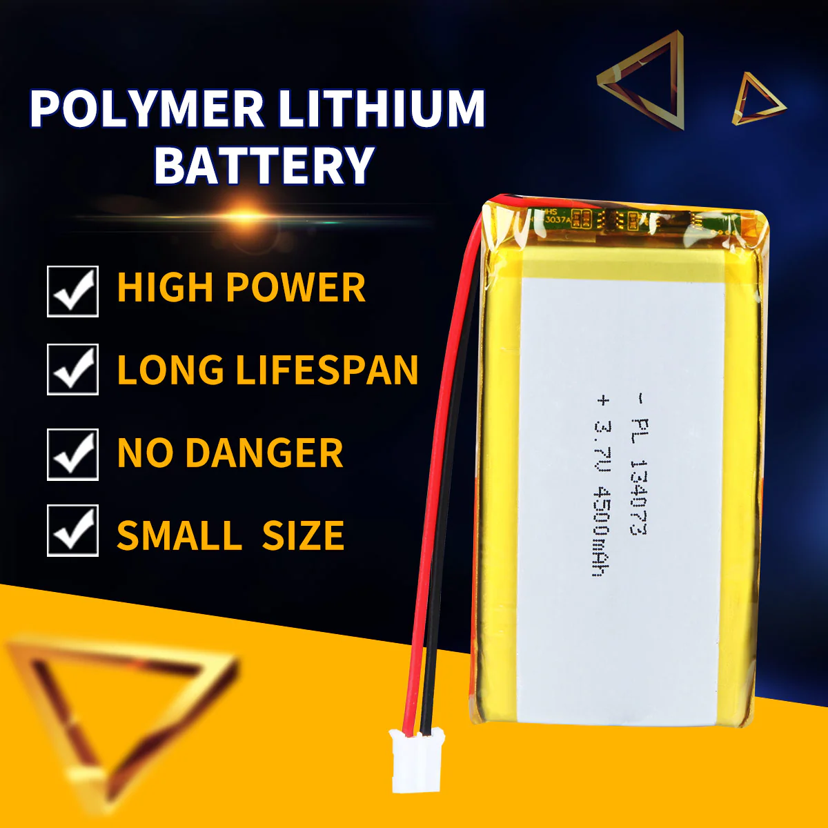 3.7V 4500mAh 134073 Rechargeable Lithium Polymer Battery - Image 2