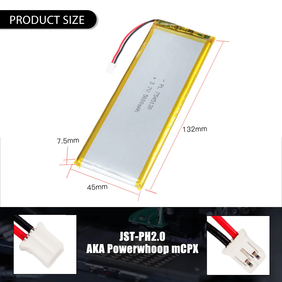 3.7V 5000mAh 7545130 Rechargeable Lithium Polymer Battery - Image 5