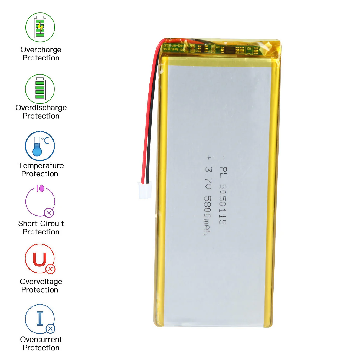 3.7V 5800mAh 8050115 Rechargeable Lithium Polymer Battery - Image 4